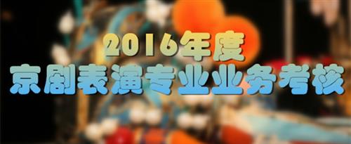 c插嫩逼国家京剧院2016年度京剧表演专业业务考...